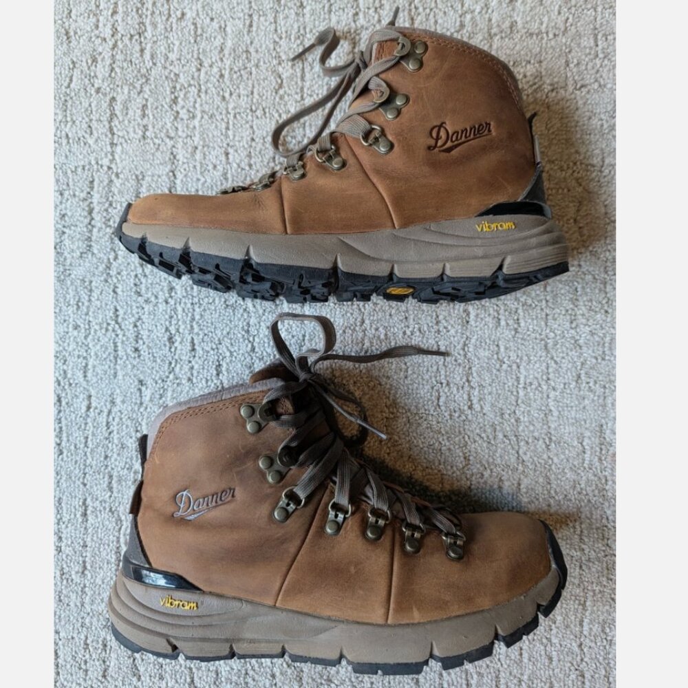 Danner Brown Lace-Up Suede Hiking Boots